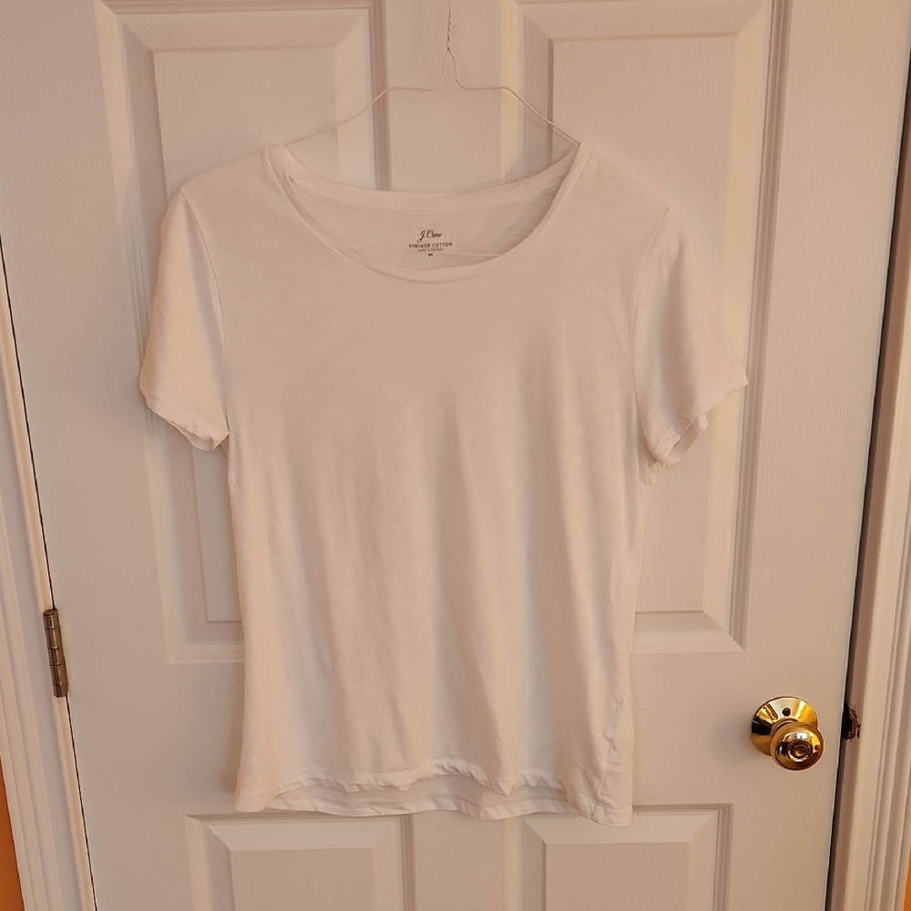 J. Crew Women's 100% Cotton Vintage White T-Shirt